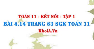 Bài 4.14 trang 83 SGK Toán 11 tập 1 Kết nối tri thức